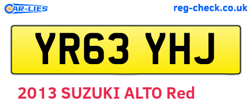 YR63YHJ are the vehicle registration plates.