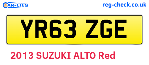 YR63ZGE are the vehicle registration plates.