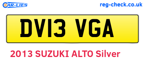 DV13VGA are the vehicle registration plates.