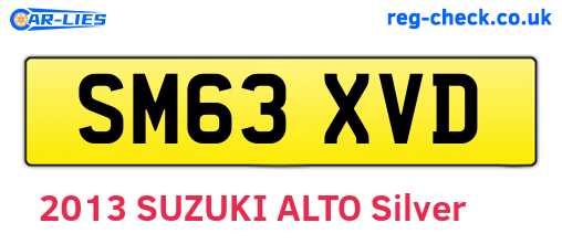 SM63XVD are the vehicle registration plates.