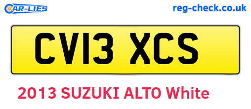 CV13XCS are the vehicle registration plates.