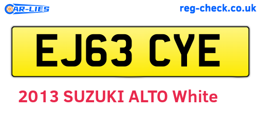 EJ63CYE are the vehicle registration plates.