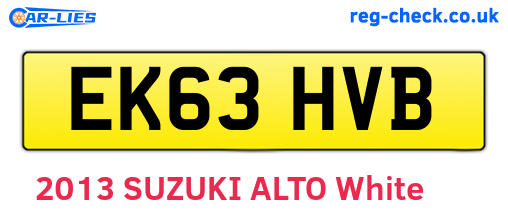 EK63HVB are the vehicle registration plates.
