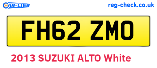 FH62ZMO are the vehicle registration plates.