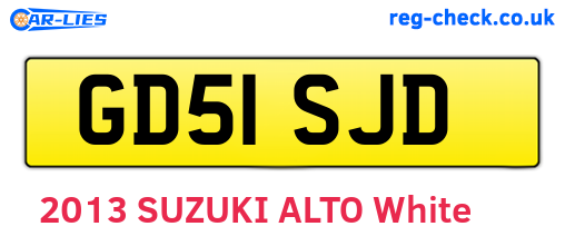 GD51SJD are the vehicle registration plates.