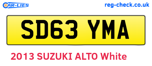 SD63YMA are the vehicle registration plates.