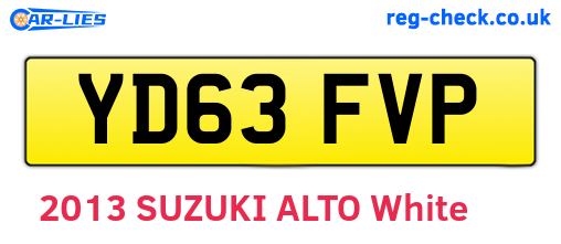YD63FVP are the vehicle registration plates.