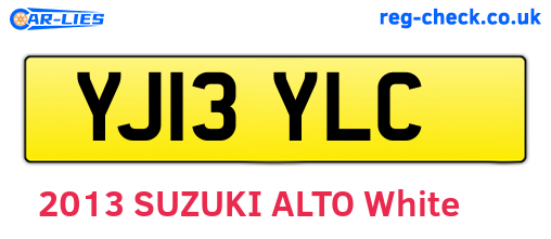 YJ13YLC are the vehicle registration plates.