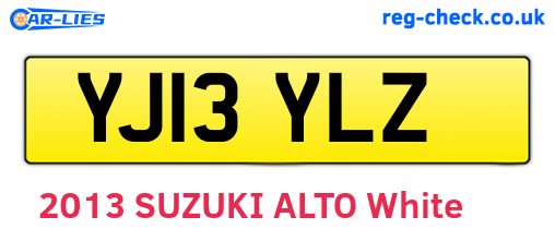 YJ13YLZ are the vehicle registration plates.