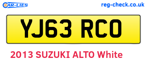 YJ63RCO are the vehicle registration plates.