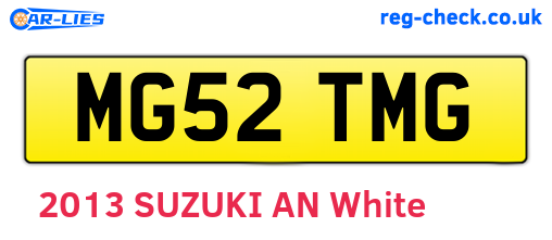 MG52TMG are the vehicle registration plates.