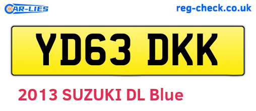 YD63DKK are the vehicle registration plates.