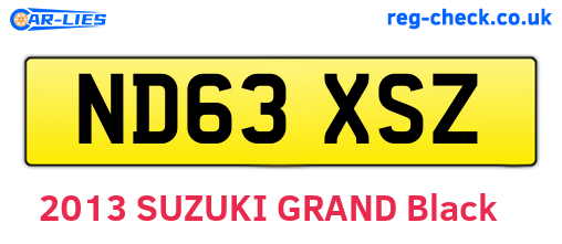 ND63XSZ are the vehicle registration plates.