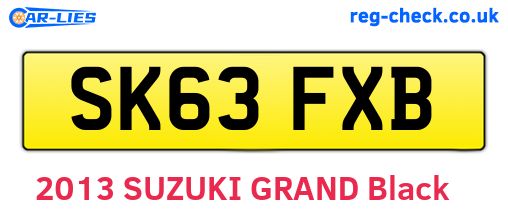 SK63FXB are the vehicle registration plates.