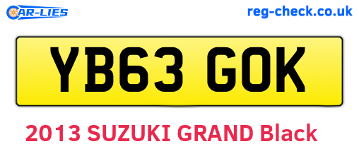 YB63GOK are the vehicle registration plates.