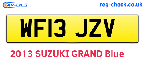 WF13JZV are the vehicle registration plates.