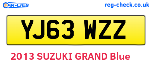 YJ63WZZ are the vehicle registration plates.