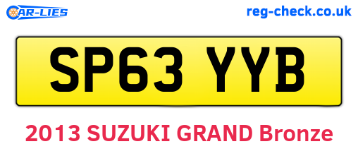 SP63YYB are the vehicle registration plates.
