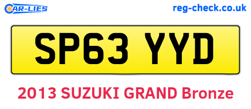 SP63YYD are the vehicle registration plates.