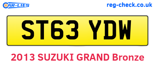 ST63YDW are the vehicle registration plates.