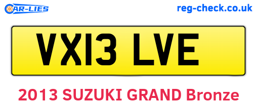 VX13LVE are the vehicle registration plates.