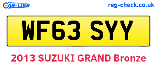 WF63SYY are the vehicle registration plates.
