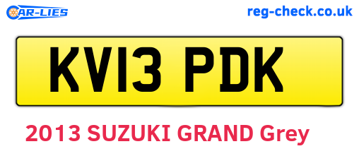 KV13PDK are the vehicle registration plates.