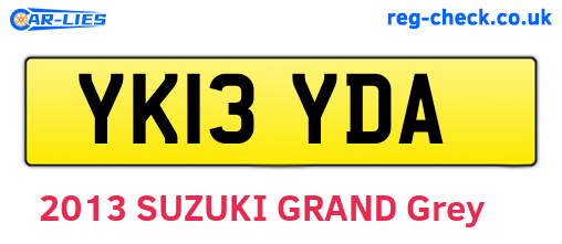 YK13YDA are the vehicle registration plates.