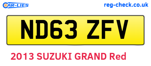 ND63ZFV are the vehicle registration plates.