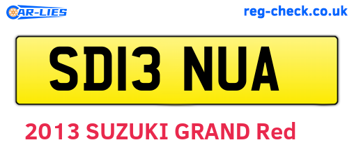SD13NUA are the vehicle registration plates.