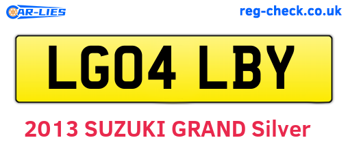 LG04LBY are the vehicle registration plates.