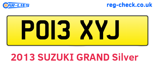 PO13XYJ are the vehicle registration plates.
