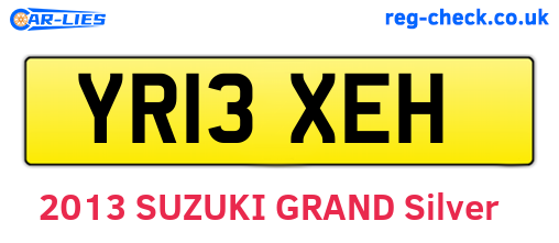 YR13XEH are the vehicle registration plates.