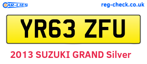 YR63ZFU are the vehicle registration plates.