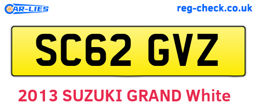 SC62GVZ are the vehicle registration plates.