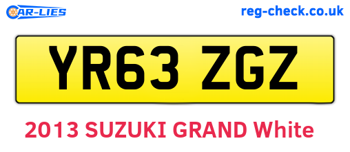 YR63ZGZ are the vehicle registration plates.