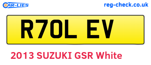 R70LEV are the vehicle registration plates.
