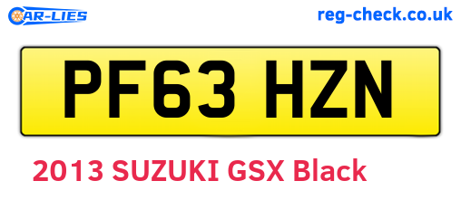 PF63HZN are the vehicle registration plates.