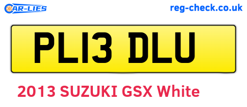 PL13DLU are the vehicle registration plates.