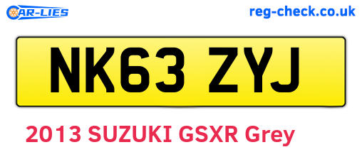 NK63ZYJ are the vehicle registration plates.