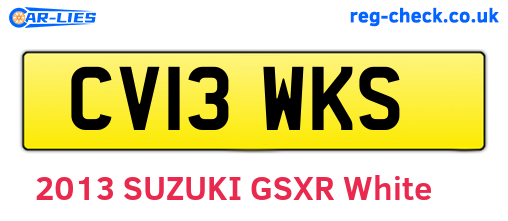 CV13WKS are the vehicle registration plates.