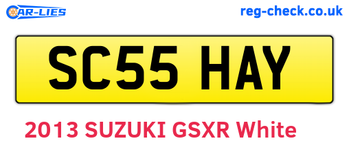 SC55HAY are the vehicle registration plates.
