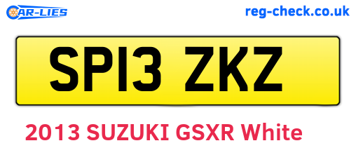 SP13ZKZ are the vehicle registration plates.