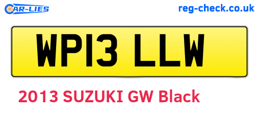 WP13LLW are the vehicle registration plates.