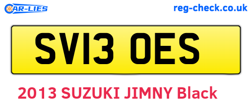 SV13OES are the vehicle registration plates.