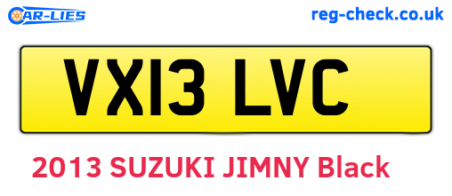 VX13LVC are the vehicle registration plates.