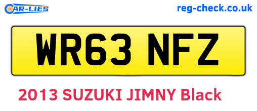 WR63NFZ are the vehicle registration plates.