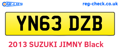 YN63DZB are the vehicle registration plates.