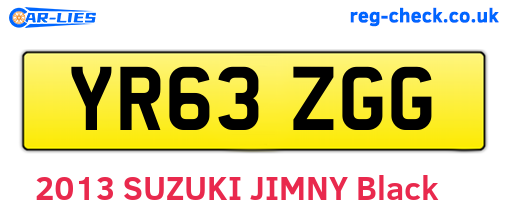 YR63ZGG are the vehicle registration plates.