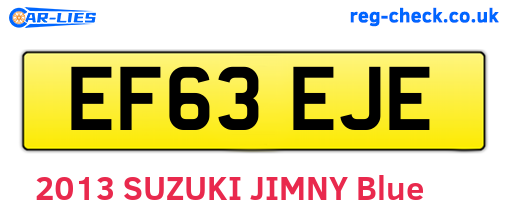 EF63EJE are the vehicle registration plates.